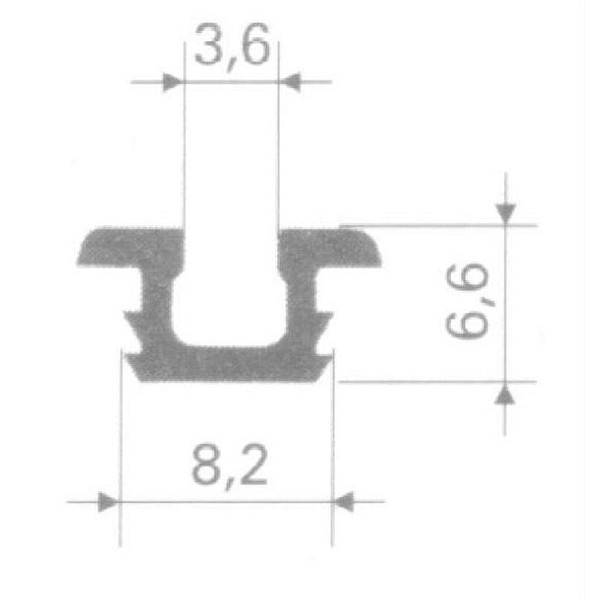 RUNNER DOOR SLID 2.5M WA05.0067.05.061BL