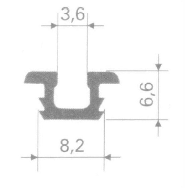 RUNNER DOOR SLID 2.5M WA05.0067.05.061BL