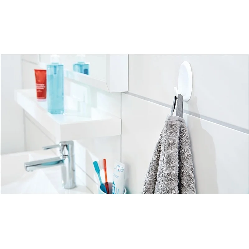 Kabliukai OVALE. vandeniui atsparūs. balti. 2 vnt. Kabliukai OVALE. vandeniui atsparūs. balti. 2 vnt.