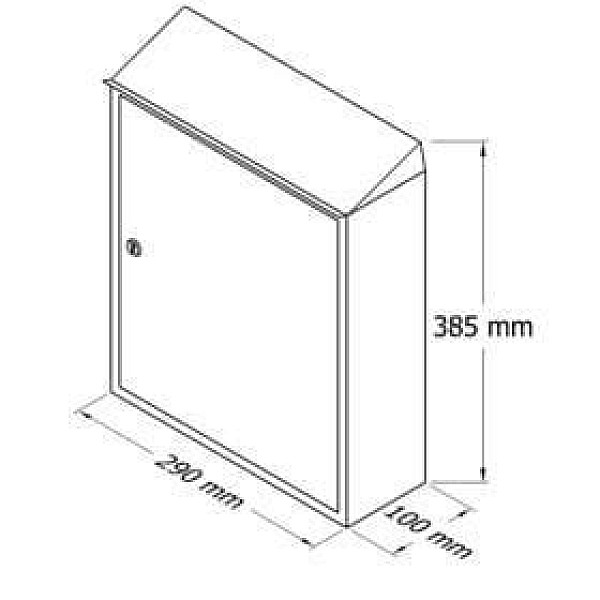 Pastkaste PD900. 290x385x100mm. tumši zaļa