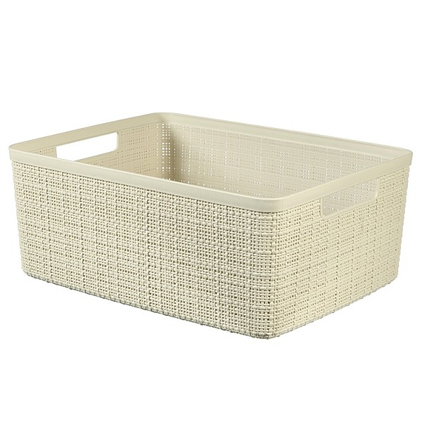 BASKET JUTE WHITE 245371 12L