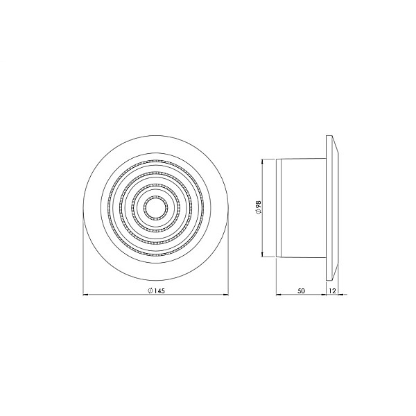 VENTILATION GRILL NGA100A D100MM CEILING