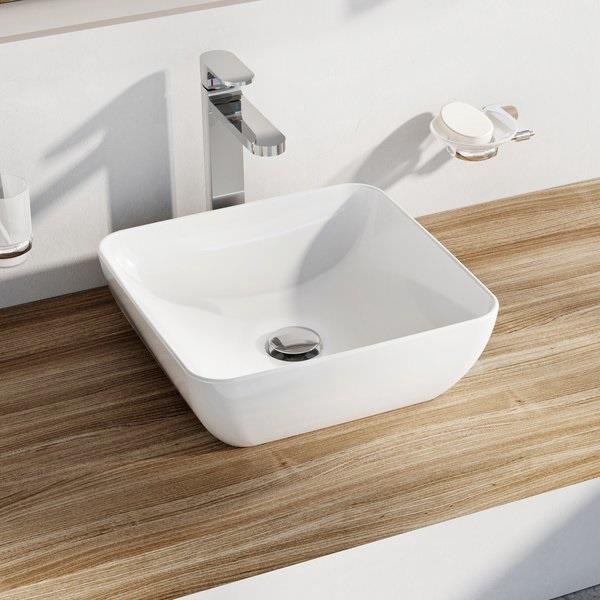 Washbasin Uni 380 S Slim ceramic white