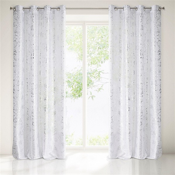 CURTAIN FEZA 140X250 WHITE RINGS D