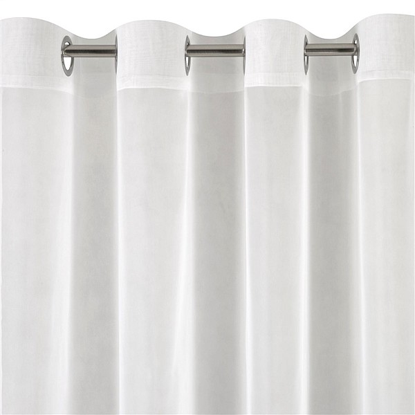 CURTAIN LUCY 140X250 WHITE RINGS D