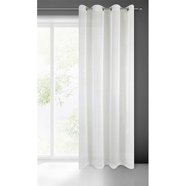 CURTAIN LUCY 140X250 CREAM RINGS D