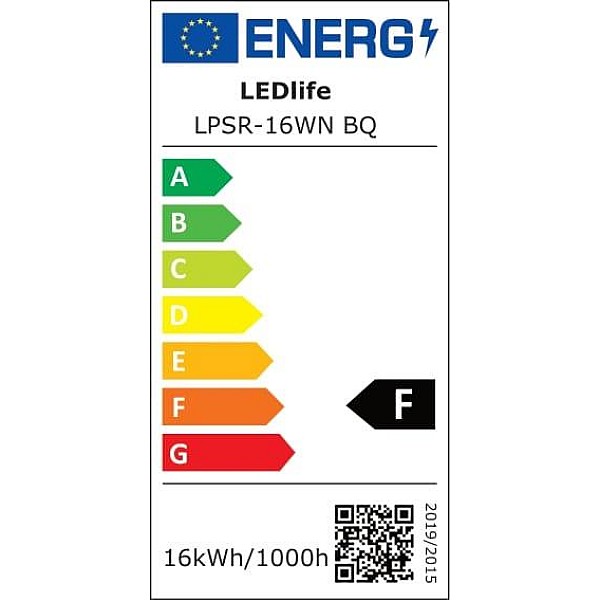 ĮMONTUOJAMAS ŠVIESTUVAS LPSR-16WN BQ 16W 4000K LED IP44