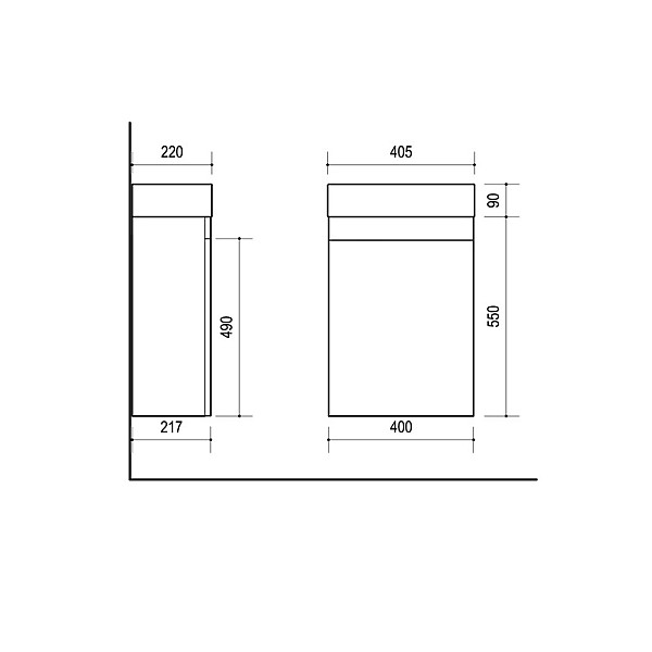 CABINET SA 40I SONOMA OAK WITH BASIN