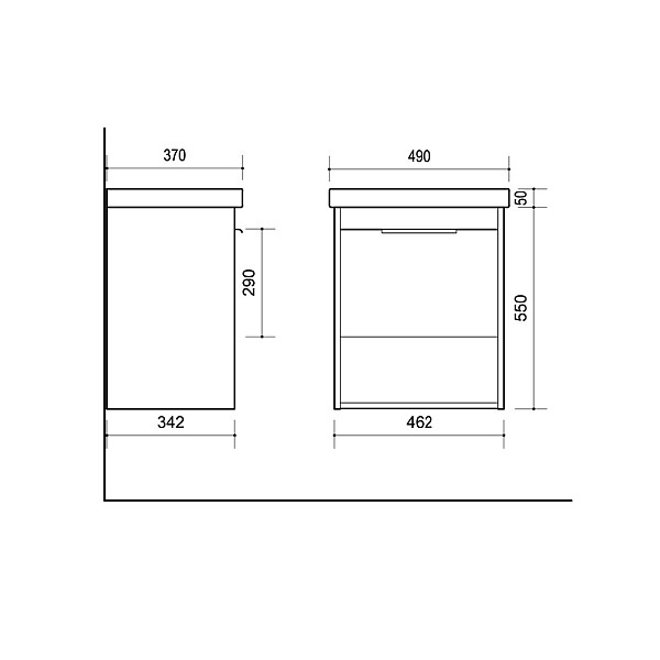 BASIN CABINET SA 50C