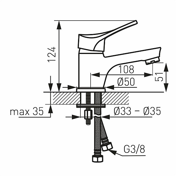 BASIN MIXER BPT2 PETITE BPT2