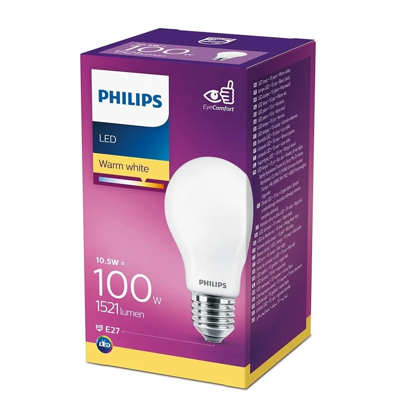LED BULB A60 10.5W E27 WW 1521LM