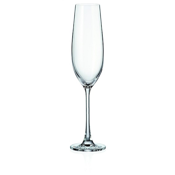 Šampano taurės BOHEMIA ROYAL CRYSTAL VERONA. 260 ml. 6 vnt.