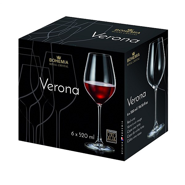 VERONA 1SG80/520ML RED WINE 6 PCS