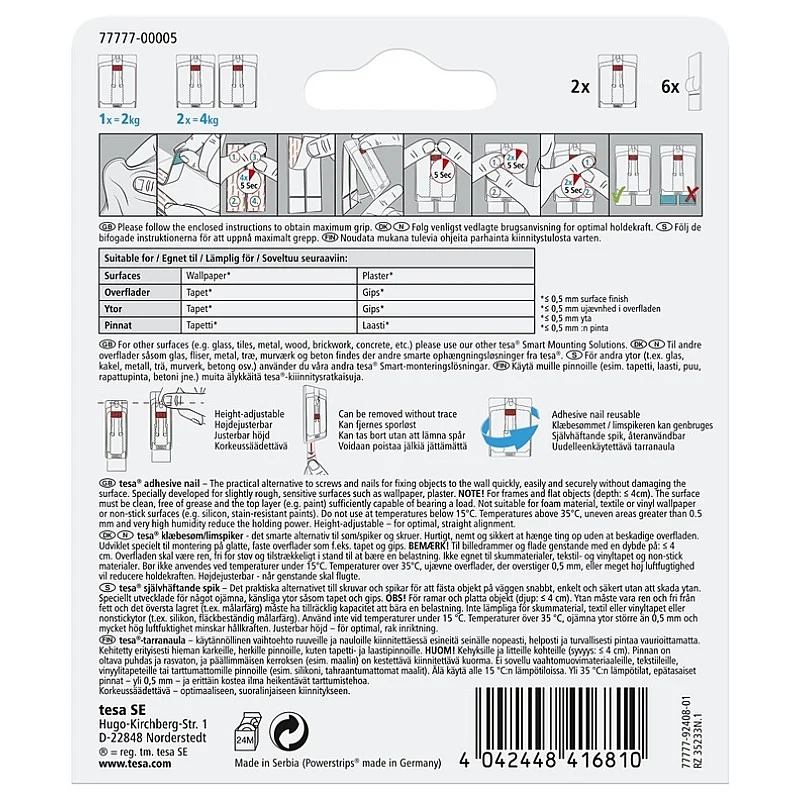 Kabliukai rėmeliui pakabinti. 77777. 2X2 kg. reguliuojami