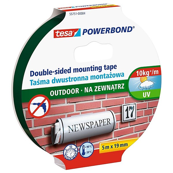 DOUBLE SIDED TAPE OUTDOOR 5MX19MM