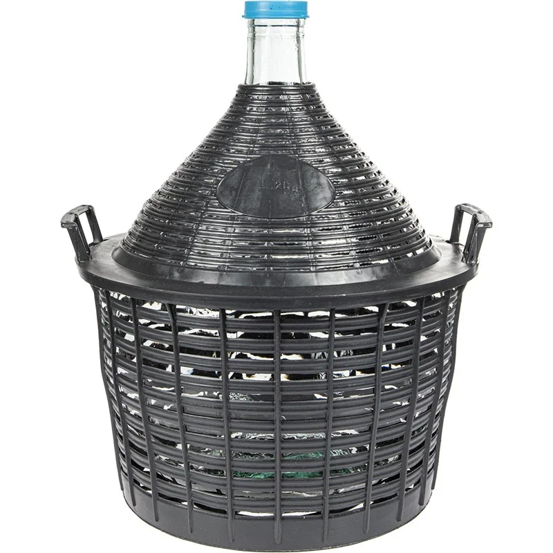 DEMIJOHN FOR WINE IN PLASTIC BASKET 20 L