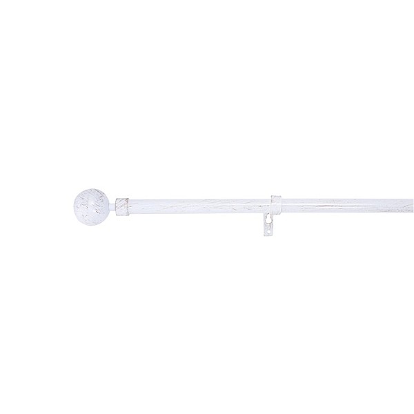 CURTAIN POLE SET 120-210 D19  WHITE/GOLD