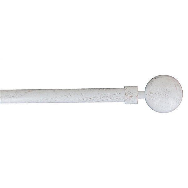 CURTAIN POLE SET 120-210 D19  WHITE/GOLD