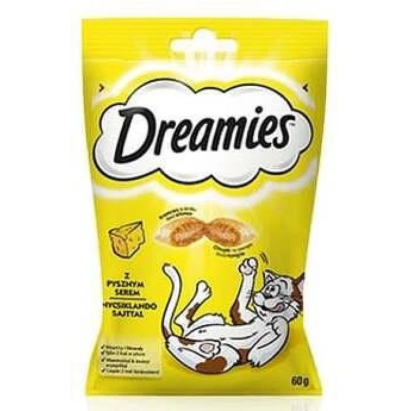 Skanėstai katėms Dreamies su sūriu. 60 g Skanėstai katėms Dreamies su sūriu. 60 g