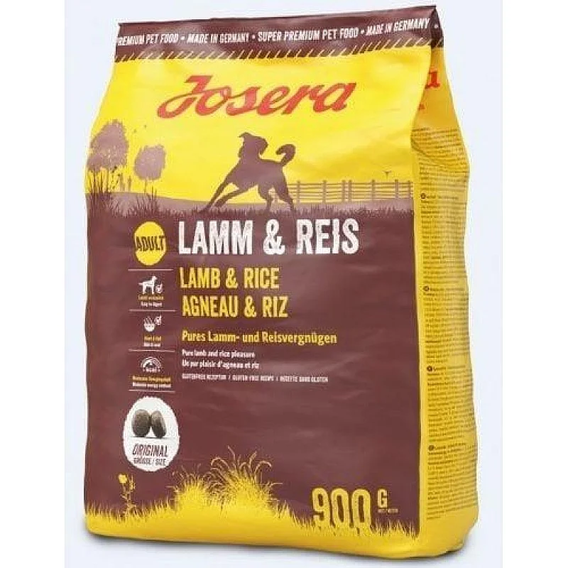 Sausas ėdalas šunims Josera Lamb & Rice. 900 g.