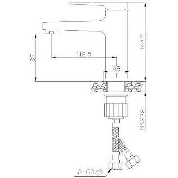 Izlietņu jaucējkrāns Invena Midnight BU-35-014-V zelta/melna