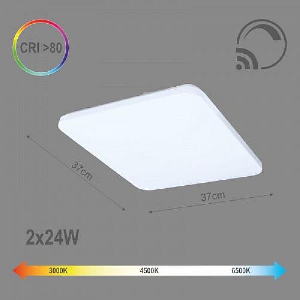 PLAFOND SOPOT2X24W D37 RC 4464LM LED