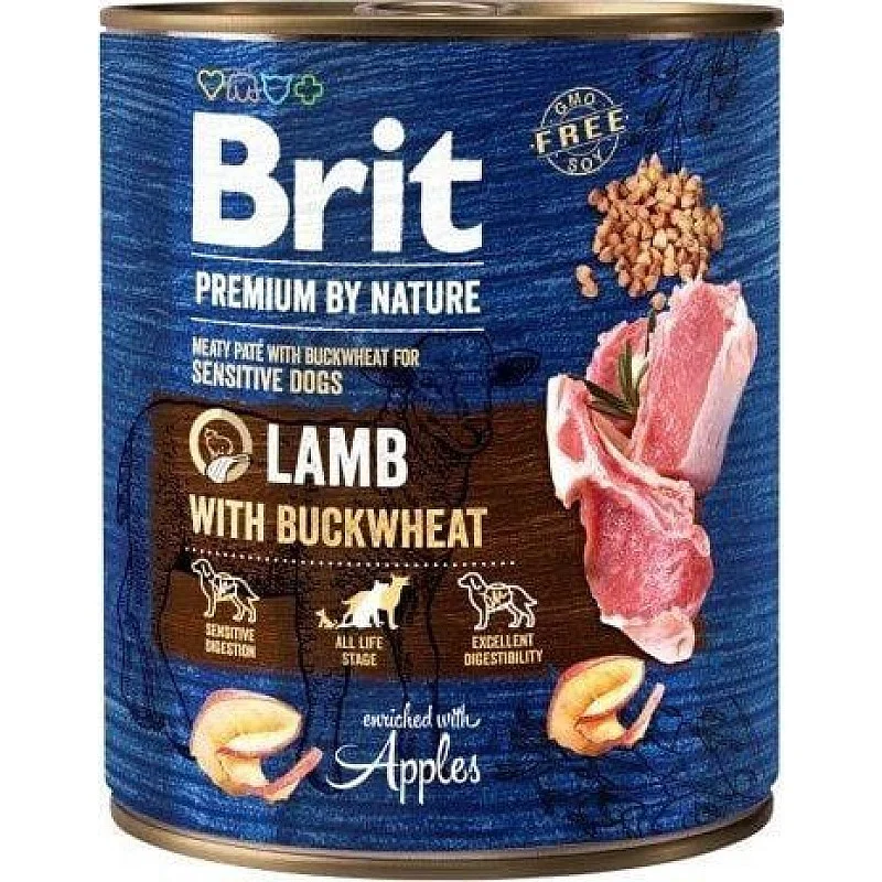 Konservai šunims Brit Premium Lamb with Buckwheat 800g