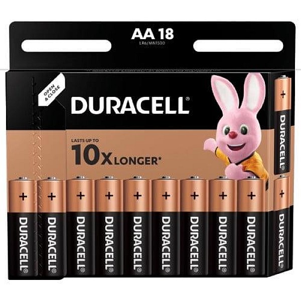 Elementai DURACELL AA/LR06. 1.5V. 18 vnt.