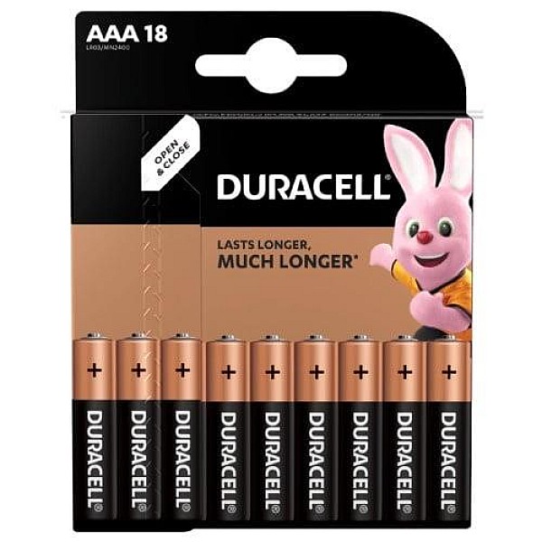 Elementai DURACELL AAA/LR03. 1.5V. 18 vnt.