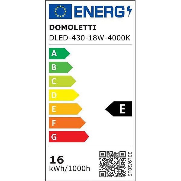 Šviestuvas Domoletti Ledo Slim. 18W. 4K. baltas