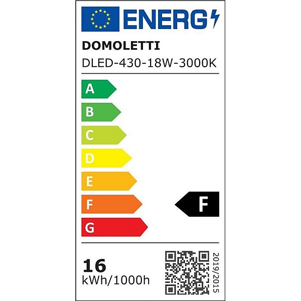 Iebūvēta lampa Domoletti DLED-430. 18W. 3000°K. LED. balta