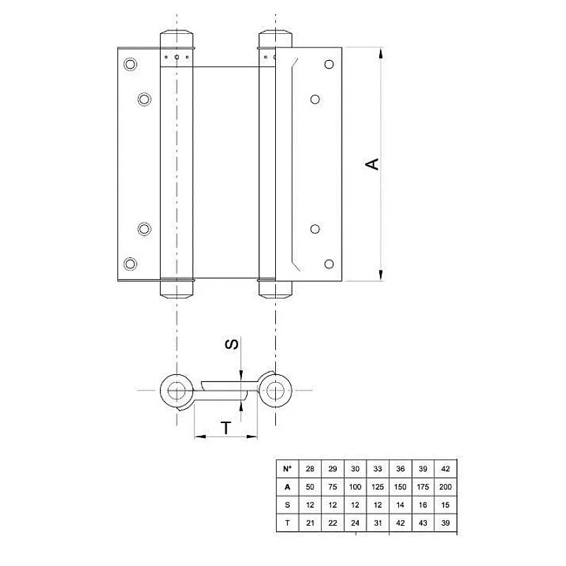 Eņģes durvīm IBFM 107036. niķeļa Eņģes durvīm IBFM 107036. niķeļa