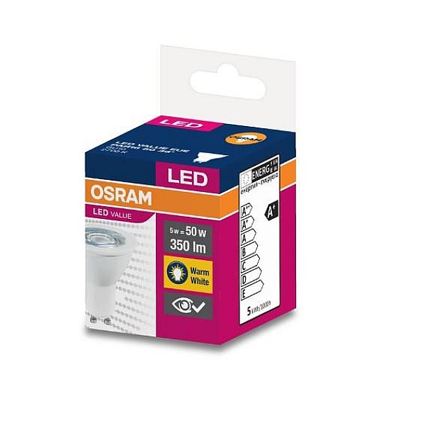 Spuldze LED Osram Value PAR16 5W. GU10. 2700K. 350lm