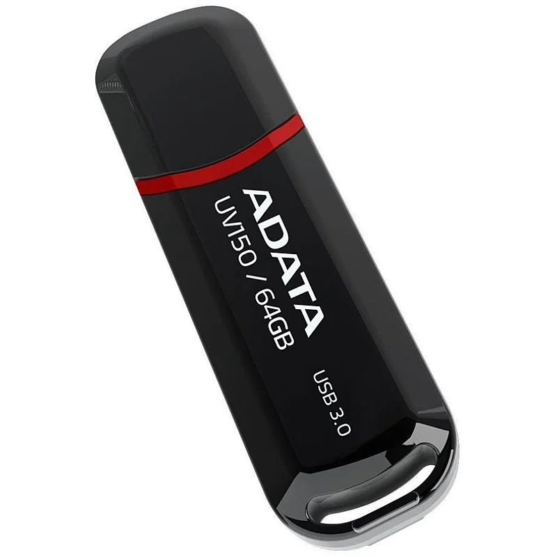 Atslēga USB ADATA UV150 64GB USB3 BLACK Atslēga USB ADATA UV150 64GB USB3 BLACK