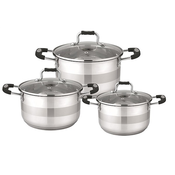 6PCS STAINLESS STEEL COOKWARE SET