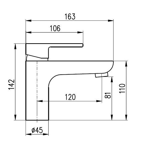 BASIN LEVER MIXER.HEIGHT FAUCET DVT426.5