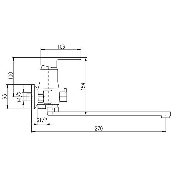 BATH AND BASIN LEVER MIXER DVT453.5/1