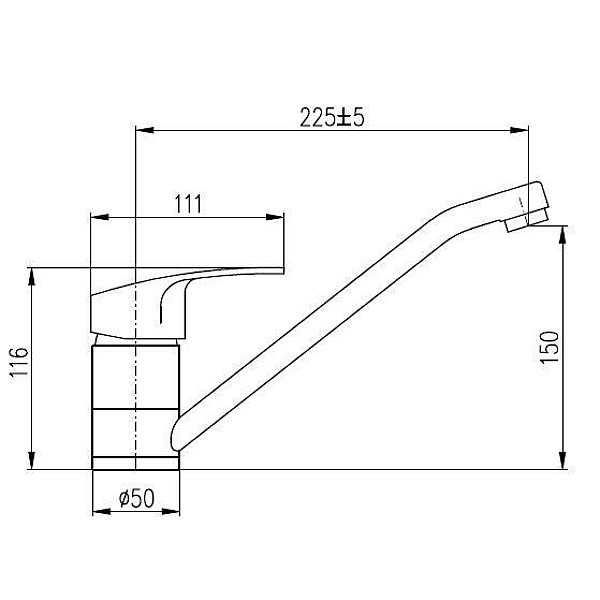 SINGLE LEVER KITCHEN MIXER DVT005.5