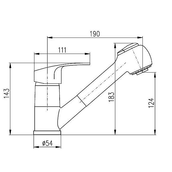 KITCHEN FAUCET WITH SHOWER DVT010.5