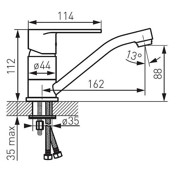 SINK MIXER CORDOBA BCD2AA