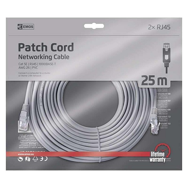 CABLE UTP CAT5E LAN 2XRJ45 25M