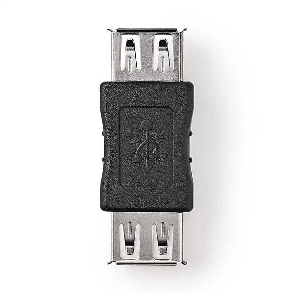 Adapteris NEDIS USB Type A F. USB Type A F. melns