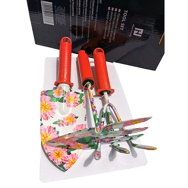 GARDEN TOOL SET 3PC ORNAMENT