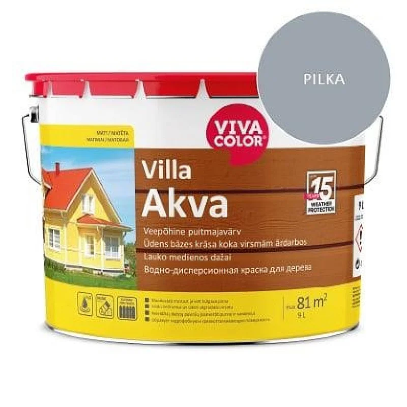 PAINT FACADE VILLA AKVA L GREY 7040 9L PAINT FACADE VILLA AKVA L GREY 7040 9L