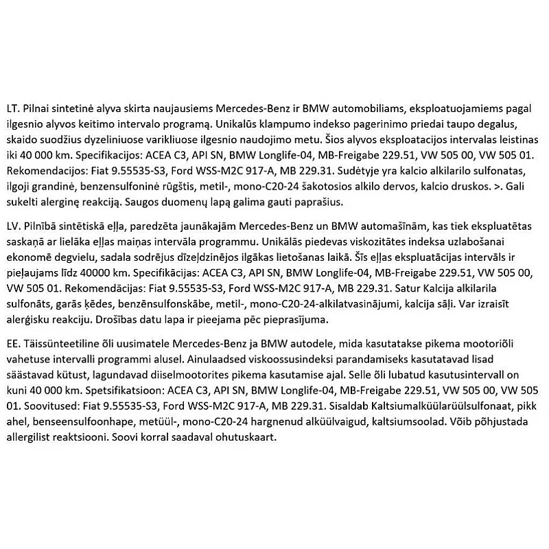 Engine oil Liqui Moly C3 5W-30. 1 l Engine oil Liqui Moly C3 5W-30. 1 l