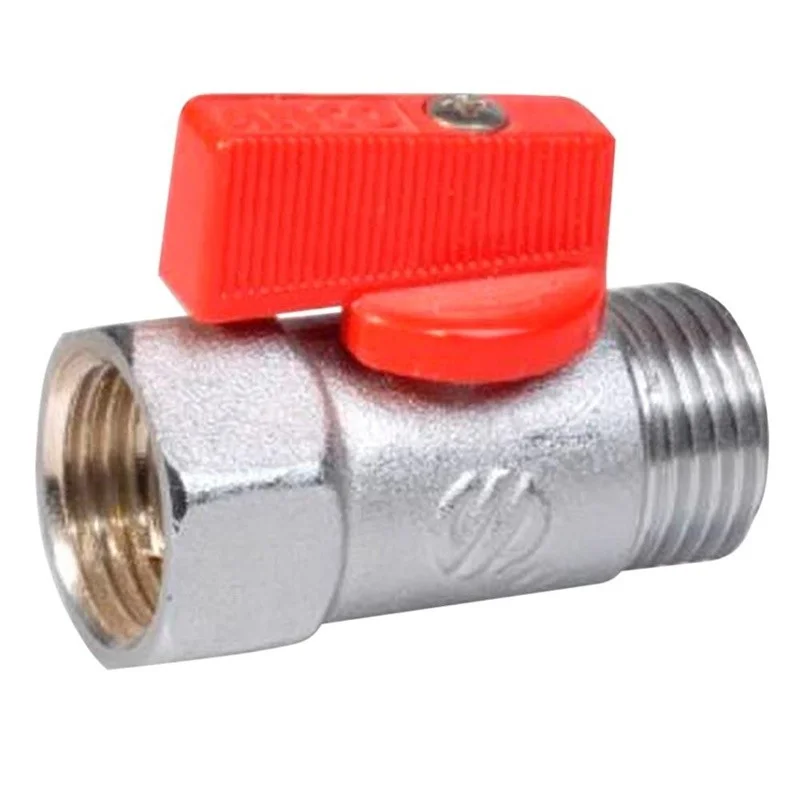 VALVLE MINI 1/2 M/F RED HANDLE