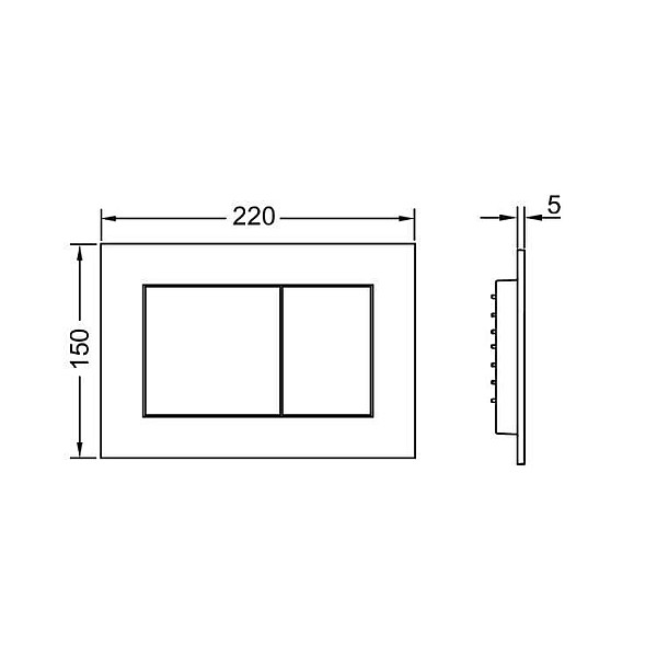 TECENOW TOILET PUSH PLATE MATTE BLACK