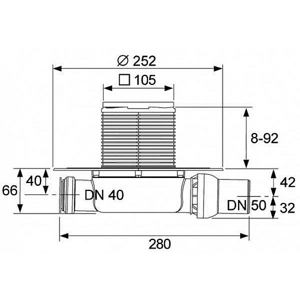 TECEDRAINPOINT S DRAIN SET112 SUPE FLAT