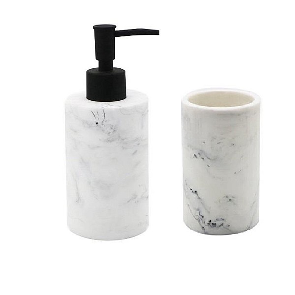 POLYRESIN LOTION DISPENSER7.2X7.2X17.5CM