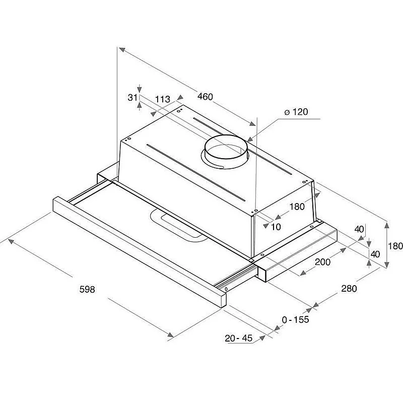 Įmontuojamas gartraukis Whirlpool AKR 749/1 IX Inox Įmontuojamas gartraukis Whirlpool AKR 749/1 IX Inox